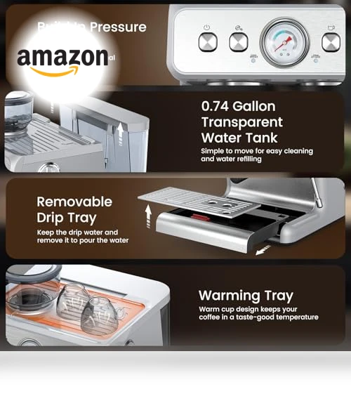 Espresso Machine with Grinder — Coffee & Espresso Combos, Electactic
