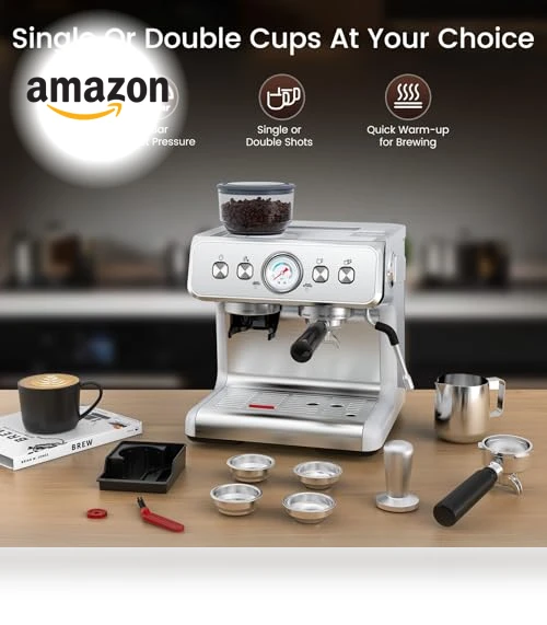 Espresso Machine with Grinder — Coffee & Espresso Combos, Electactic