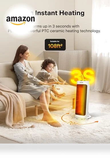 Fast Heating Tower Heater — Portable Heating Solutions, PELONIS