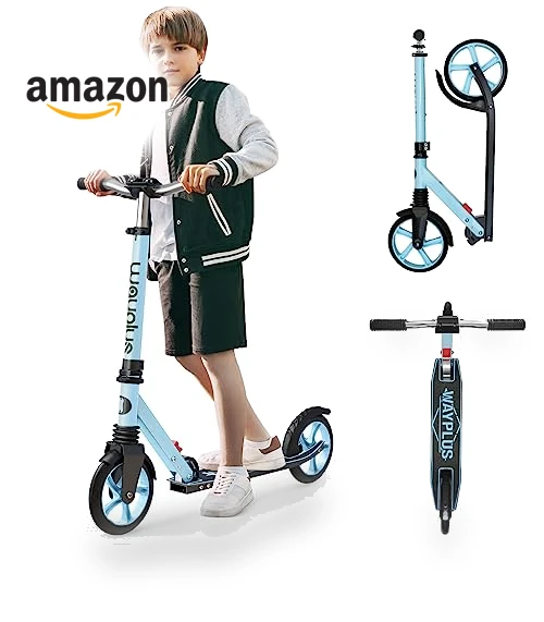 Foldable Kick Scooter with Adjustable Handlebar — Push Scooters, WAYPLUS