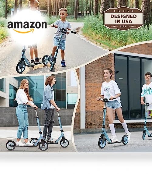 Foldable Kick Scooter with Adjustable Handlebar — Push Scooters, WAYPLUS