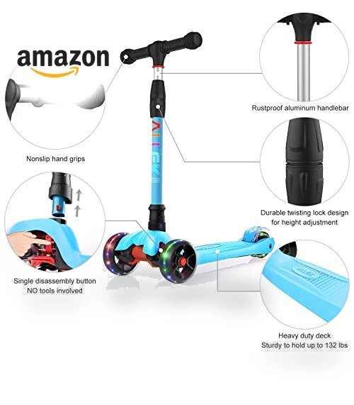 Kick Scooter with Light-Up Wheels — Electric Vehicles, Allek