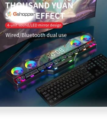 Bluetooth Speaker with LED Light, Alarm Clock, and Temperature Sensor — Portable Audio Solutions