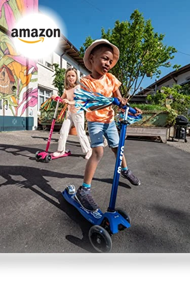 Maxi Deluxe LED Three Wheeled Scooter — Push Scooters, Micro