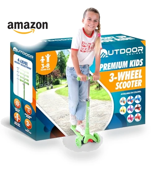 Outdoor Cruiser 3-Wheel Kids Scooter — Balance Bikes