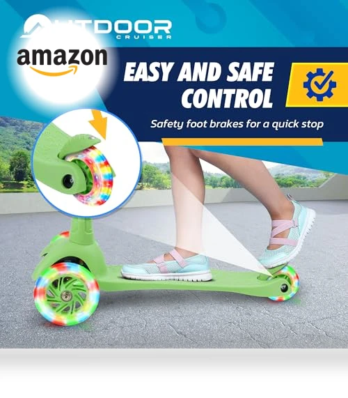Outdoor Cruiser 3-Wheel Kids Scooter — Balance Bikes