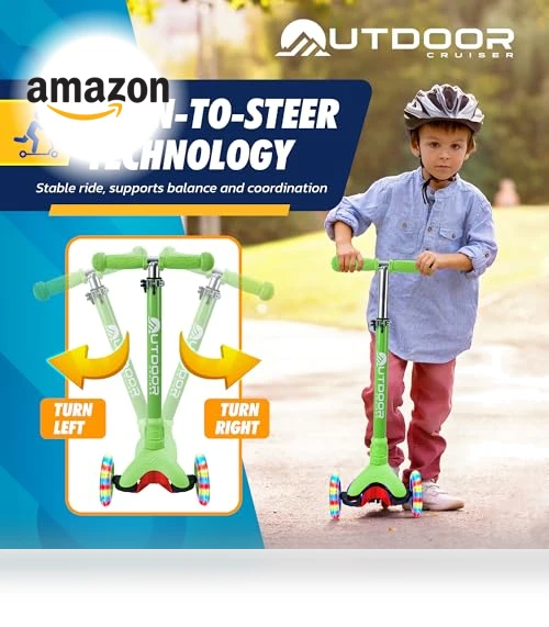 Outdoor Cruiser 3-Wheel Kids Scooter — Balance Bikes