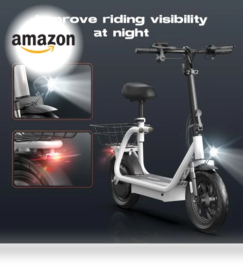 Peak 1200W Electric Scooter with Seat — Push Scooters, Caroma