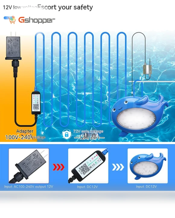 Swimming Pool Wall Mounted Underwater Ambient Light — Lights, KESHU
