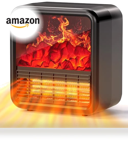 Portable Space Heater with 3D Flame Effect — Portable Heating Solutions, Alpaca