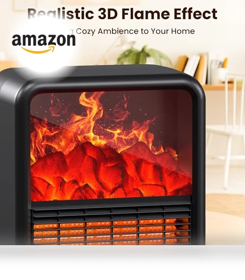 Portable Space Heater with 3D Flame Effect — Portable Heating Solutions, Alpaca