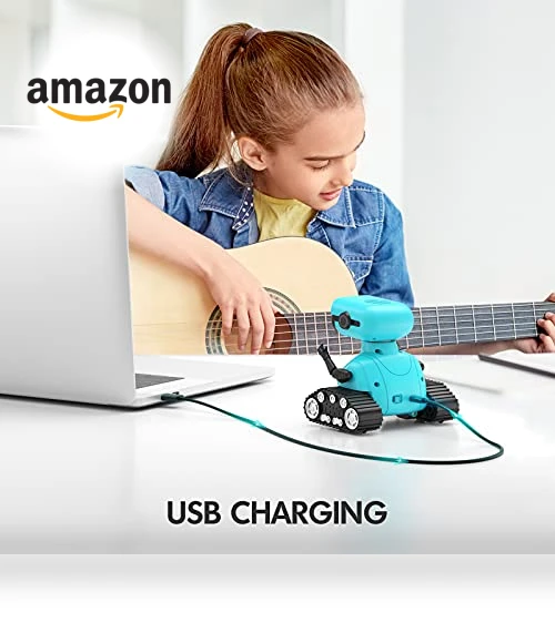 Rechargeable RC Robot Toy with Music and LED Eyes — Interactive Figures & Robots, ALLCELE