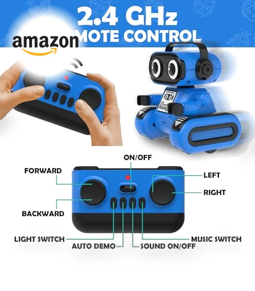 Rechargeable Remote-Controlled Robot — Interactive Figures & Robots, Hasviey