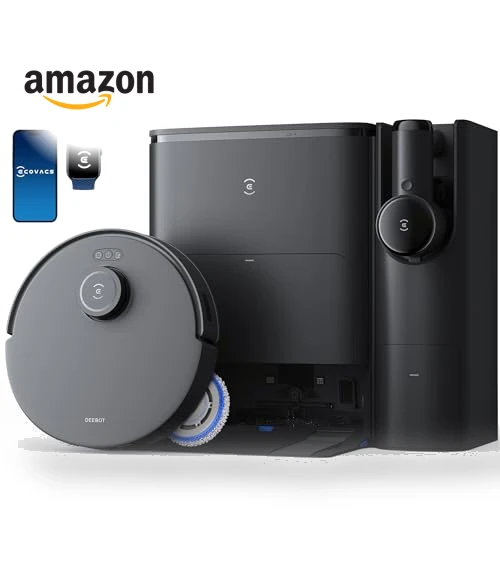 Robot Vacuum and Mop, All-in-One Cleaning Hub — Smart Cleaning Robots, ECOVACS