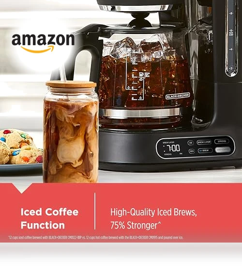 Split Brew 12-Cup Digital Coffee Maker — Electric Blade Coffee Grinders, BLACK+DECKER