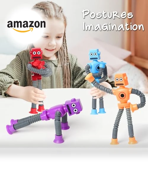 Telescopic Suction Cup Robot Easter Toy — Infant & Early Childhood Playthings, SYSAMA