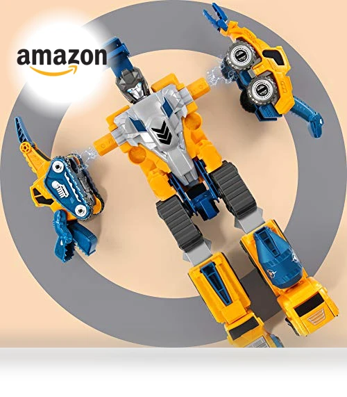 Toddler Robot Construction Vehicles Set — Construction Kits, MIEBELY