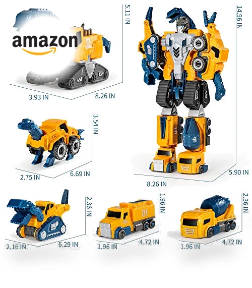Toddler Robot Construction Vehicles Set — Construction Kits, MIEBELY
