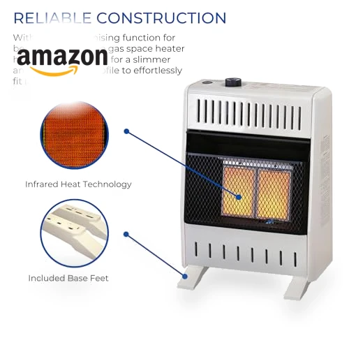 Ventless Natural Gas Infrared Space Heater with Thermostat Control — Portable Heating Solutions, ProCom