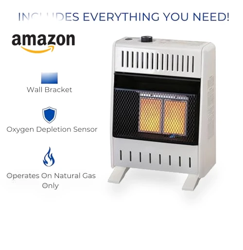 Ventless Natural Gas Infrared Space Heater with Thermostat Control — Portable Heating Solutions, ProCom