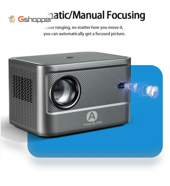 4K Android TV Home Theater Portable LED Projector — Home Theater Projectors, AUN