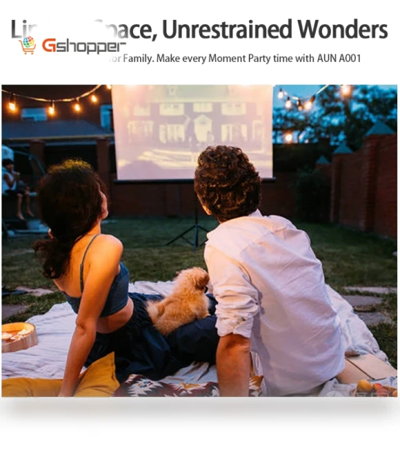 4K Android TV Home Theater Portable LED Projector — Home Theater Projectors, AUN