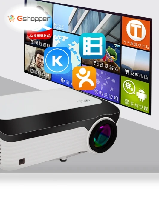 5 inch 200 ANSI Lumen HD Smart Projector — Home Theater Projectors, WEJOY