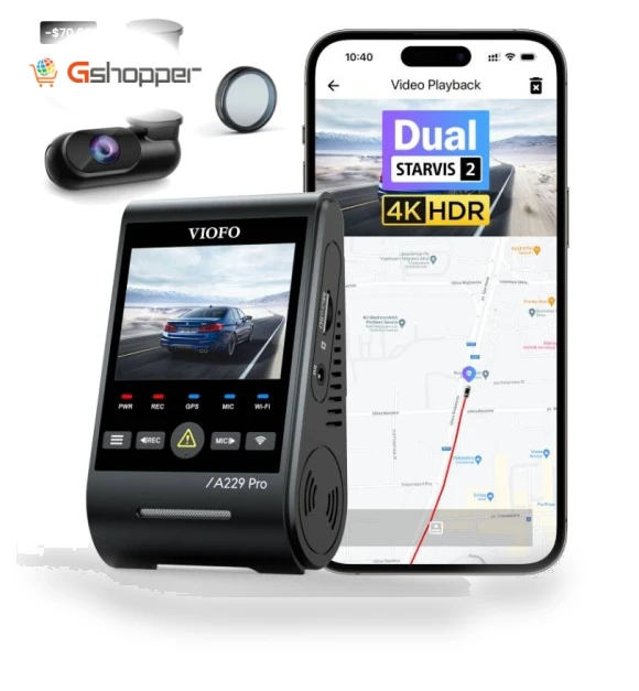 3CH 4K+2K+1080P HDR Car Dash Camera — Dashboard Cameras, VIOFO