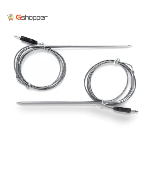 LCD Digital Food Thermometer with Dual Probe Sensors Timer — Instant-Read