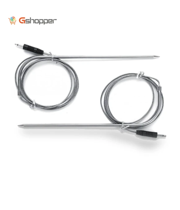 Digital Food Thermometer with Dual Probe Sensor Timer — Instant-Read