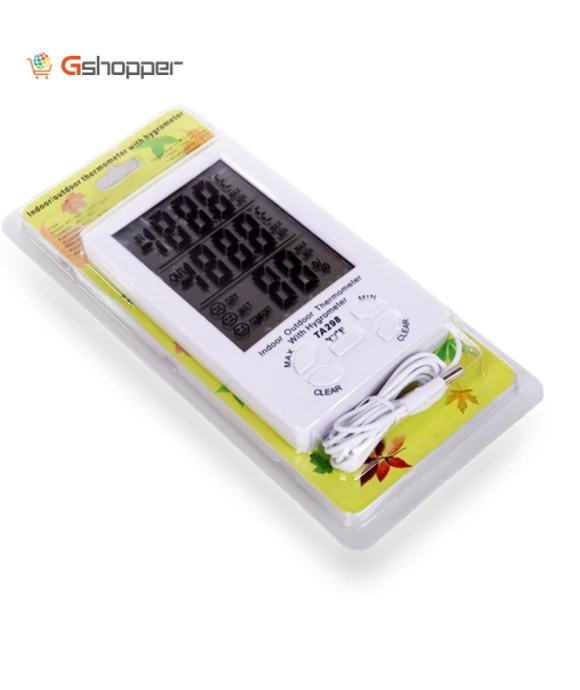 Digital LCD Humidity and Thermometer with Extra Sensor Cable — Home Climate Control