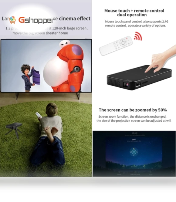 Smart 4K Wireless Mini Projector — Home Theater Projectors