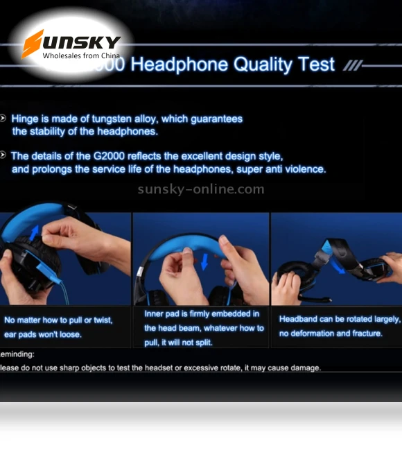 Over-ear Gaming Headset with Mic and LED Light — On-Ear Headphones, KOTION EACH