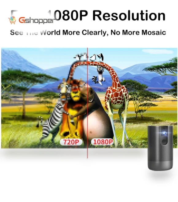 HD Smart Bluetooth Audio All-in-One Projector — Home Theater Projectors, WEJOY