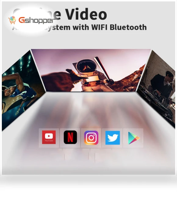 HD Smart Bluetooth Audio All-in-One Projector — Home Theater Projectors, WEJOY