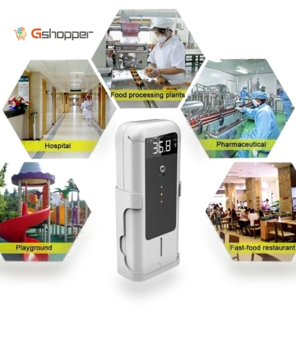 Infrared Thermometer and Automatic Infrared Sensor Sterilization Dispenser with Tripod Mount Holder — Non-Contact Temperature Measurement