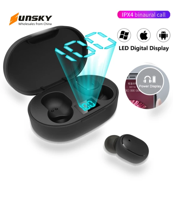 LED Display Wireless Earphone — Audio Gear, E6S