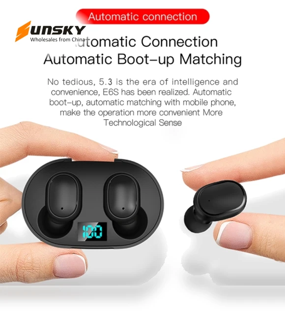 LED Display Wireless Earphone — Audio Gear, E6S