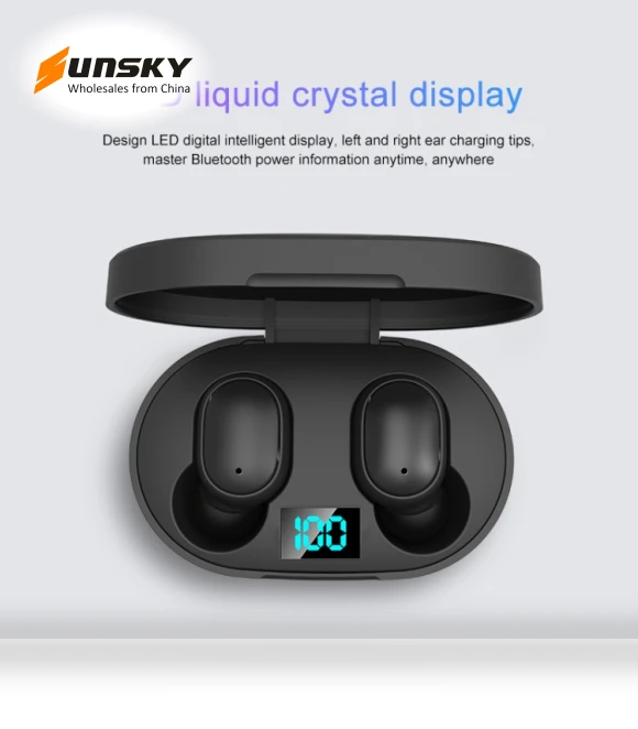 LED Display Wireless Earphone — Audio Gear, E6S