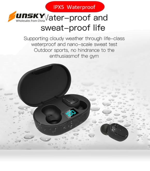 LED Display Wireless Earphone — Audio Gear, E6S