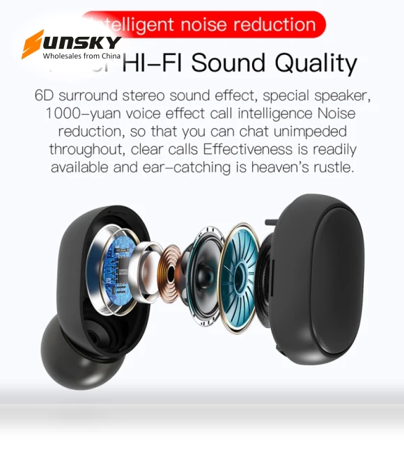 LED Display Wireless Earphone — Audio Gear, E6S