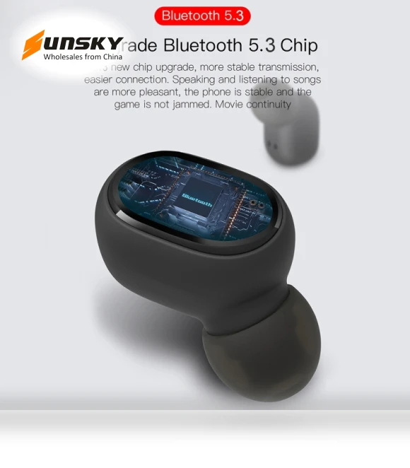 LED Display Wireless Earphone — Audio Gear, E6S