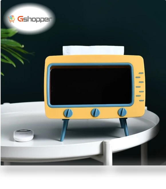 2 In 1 Mobile Phone Viewing Bracket & TV Tissue Box — Phone Stands