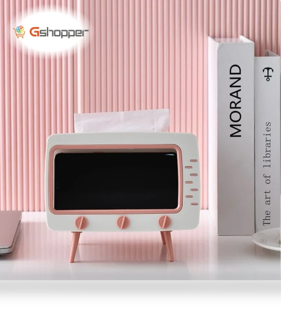 2 In 1 Mobile Phone Viewing Bracket & TV Tissue Box — Phone Stands