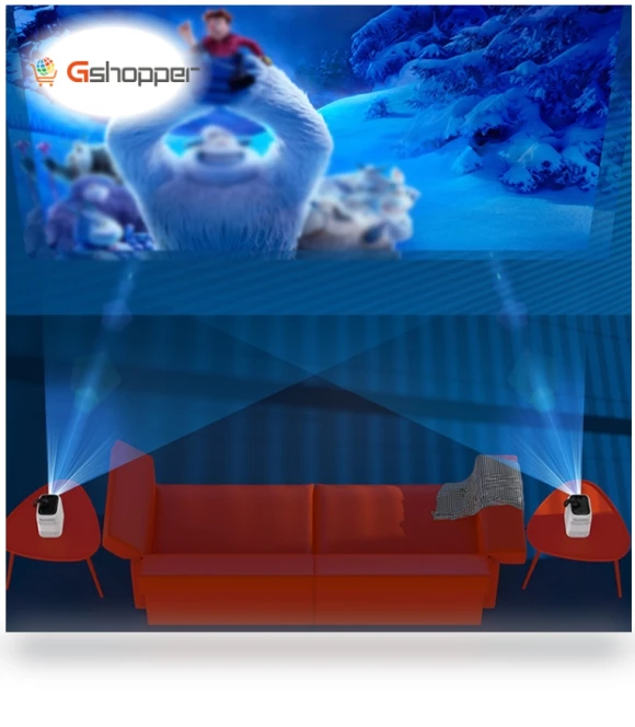 Portable HD 4K Smart Wireless Projector — Home Theater Projectors, RBT