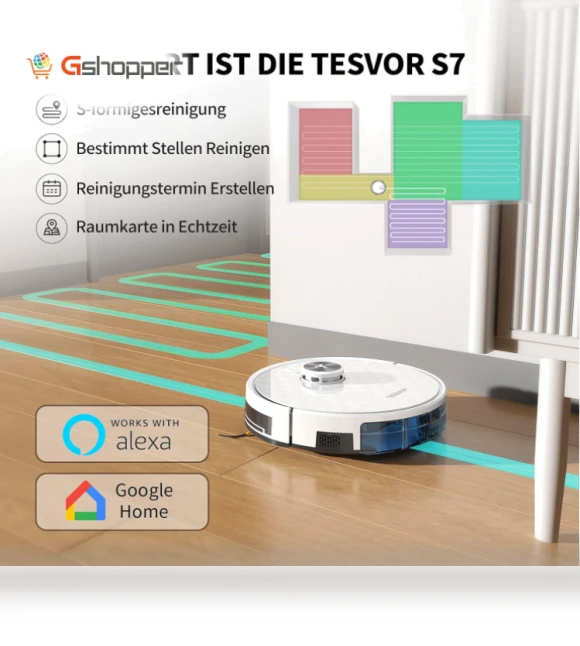 Robot Vacuum Cleaner with Wiping Function — Smart Cleaning Robots, Tesvor