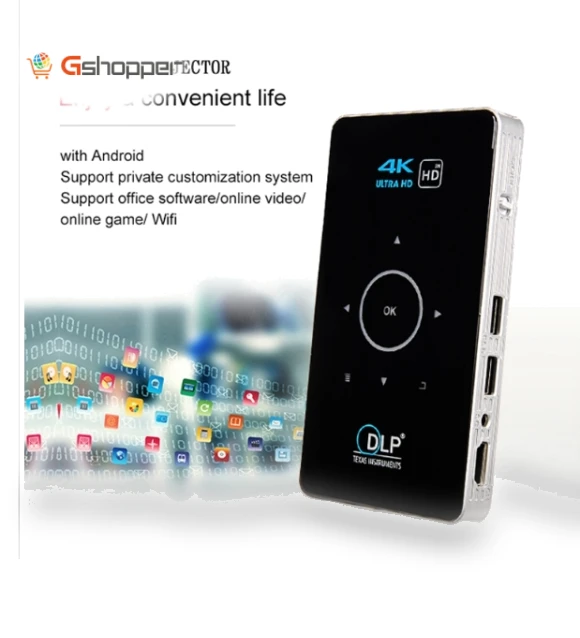 Android System Smart DLP HD Mini Projector — Home Theater Projectors