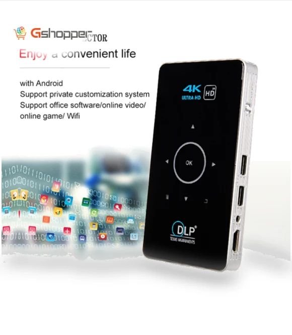 Android System Smart DLP HD Mini Projector — Home Theater Projectors