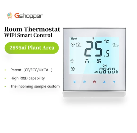 Touch LCD Digital WiFi Heating Room Thermostat with Sensor — Smart Climate Control, BHT