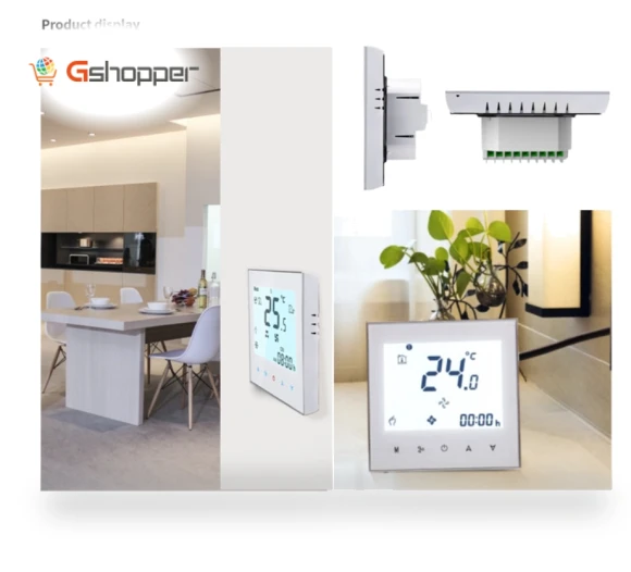 Touch LCD Digital WiFi Heating Room Thermostat with Sensor — Smart Climate Control, BHT